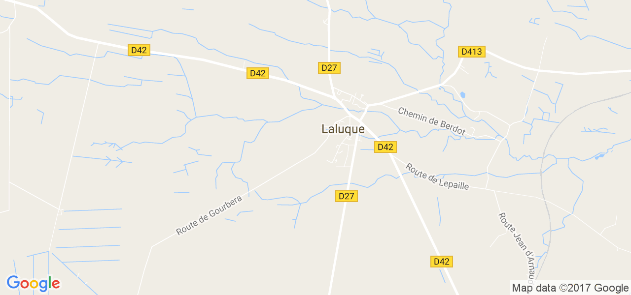 map de la ville de Laluque