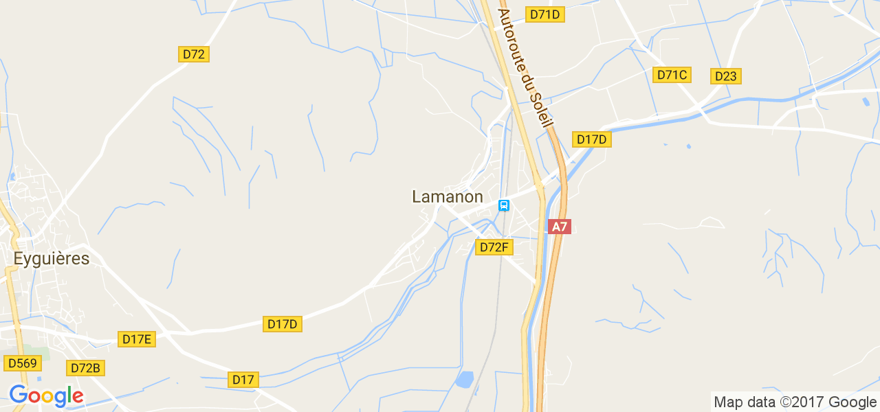 map de la ville de Lamanon