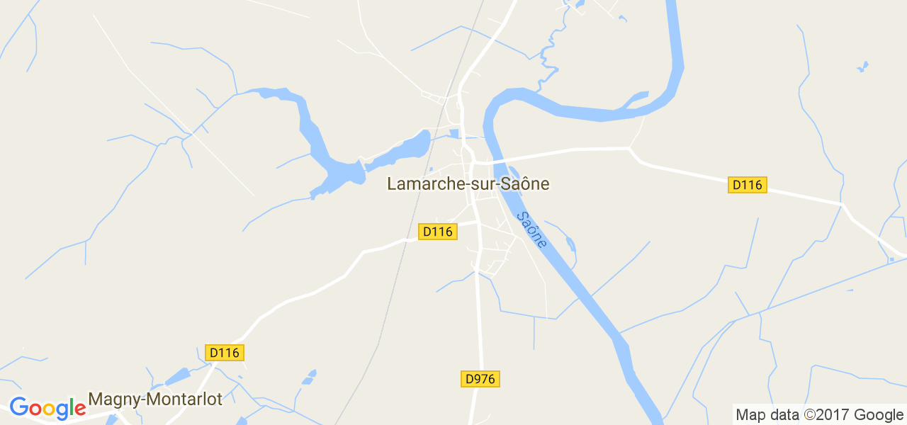 map de la ville de Lamarche-sur-Saône