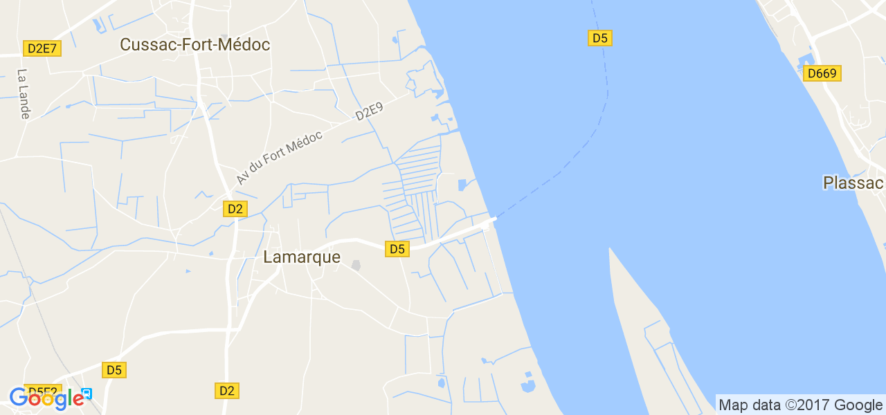 map de la ville de Lamarque