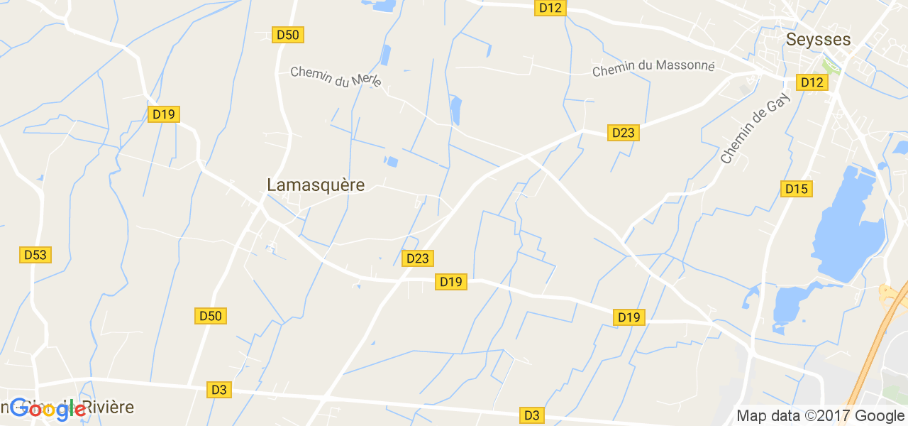 map de la ville de Lamasquère