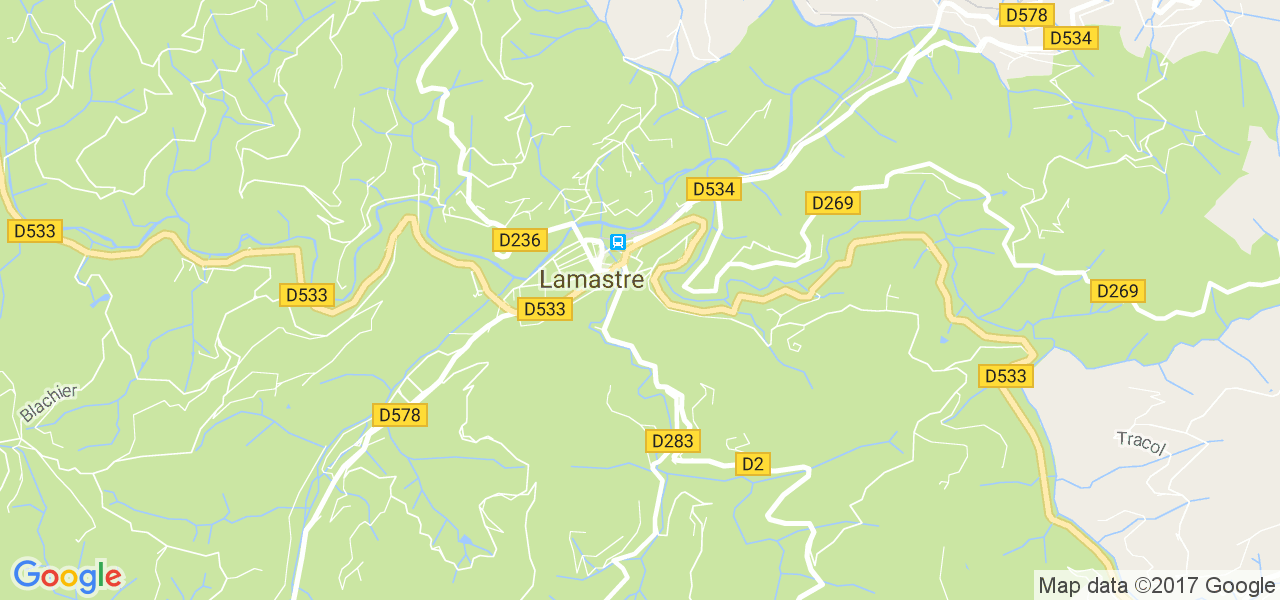 map de la ville de Lamastre