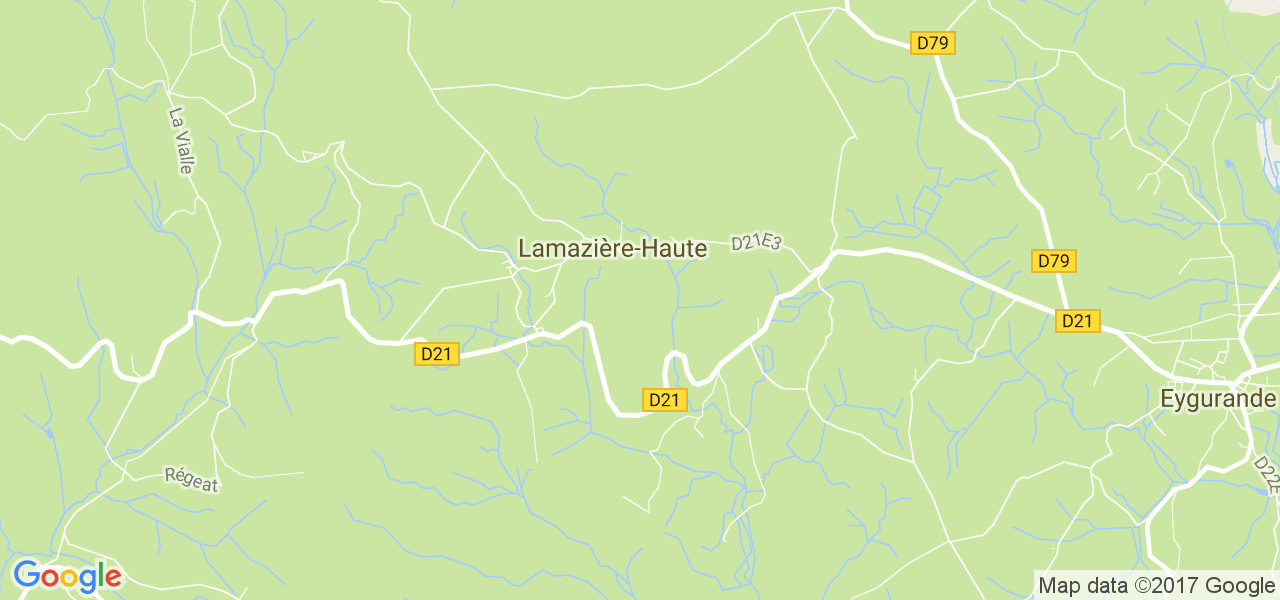 map de la ville de Lamazière-Haute