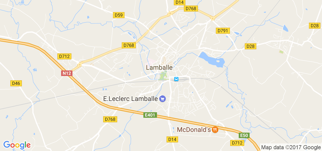 map de la ville de Lamballe