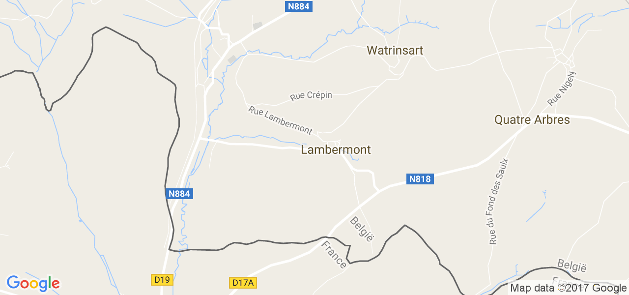 map de la ville de Lambermont