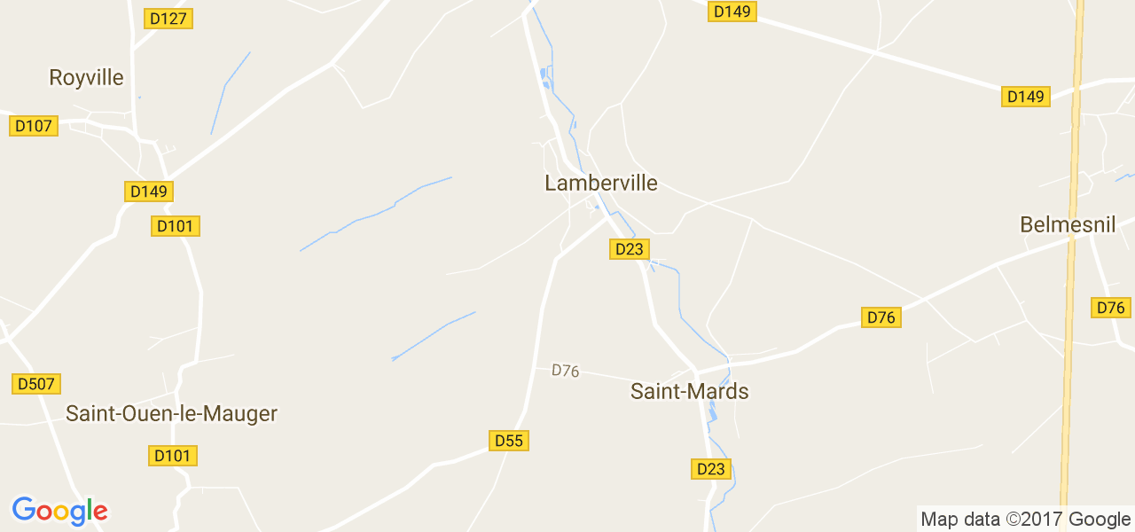 map de la ville de Lamberville