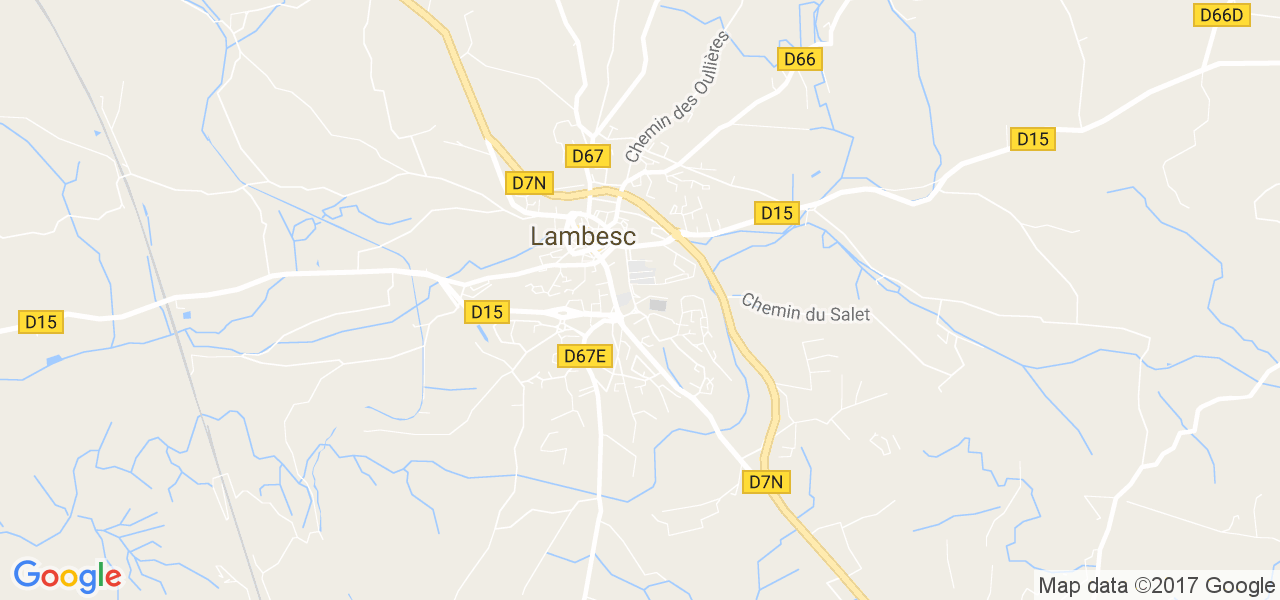 map de la ville de Lambesc