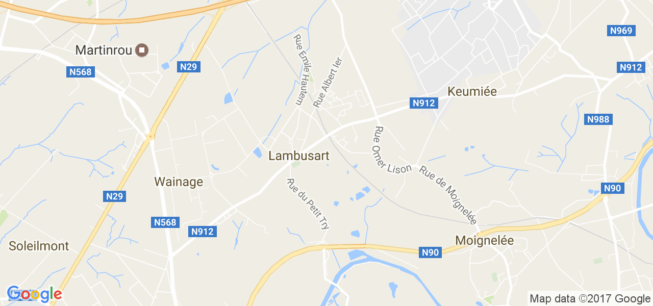 map de la ville de Lambusart