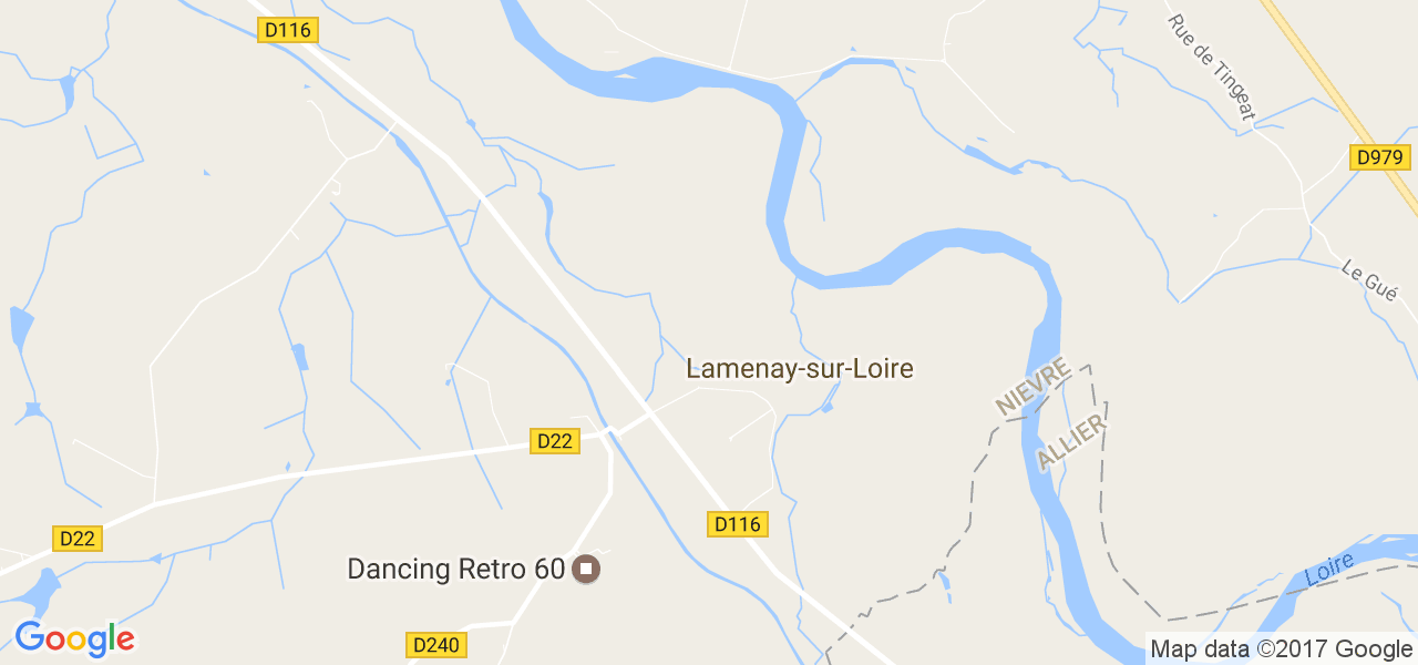 map de la ville de Lamenay-sur-Loire