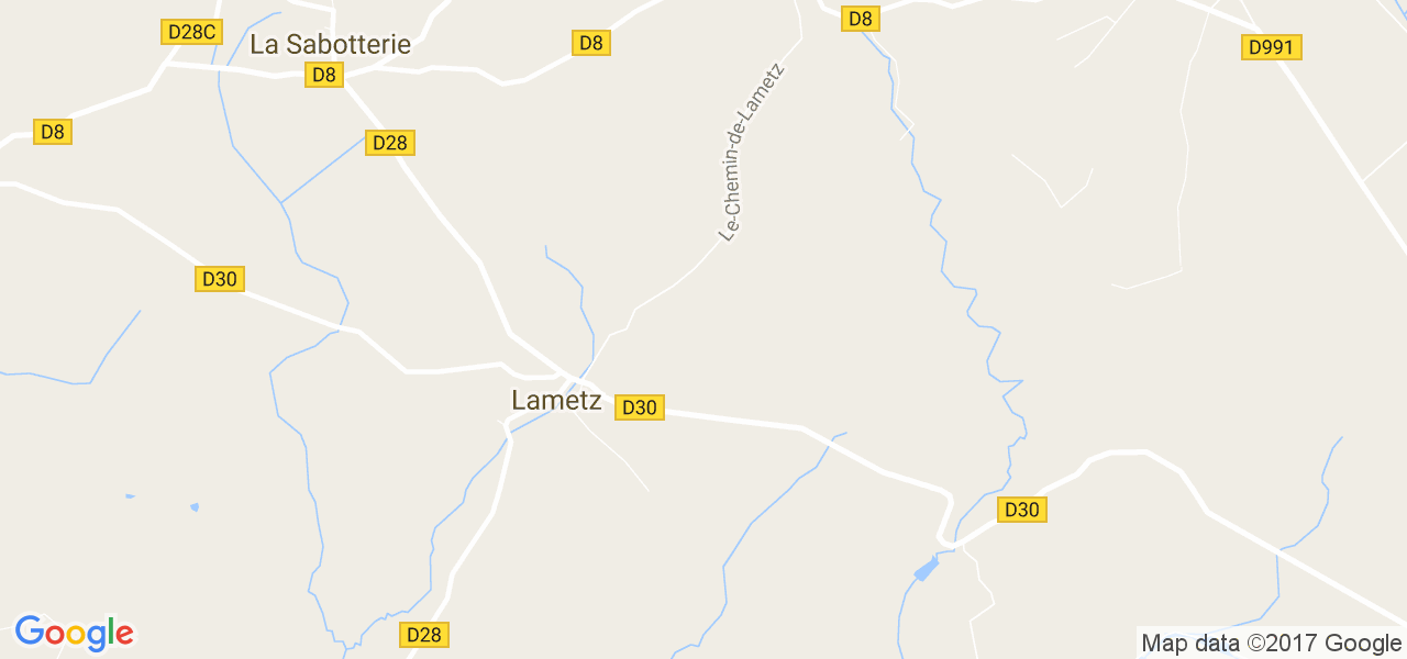 map de la ville de Lametz