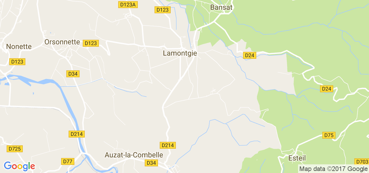 map de la ville de Lamontgie