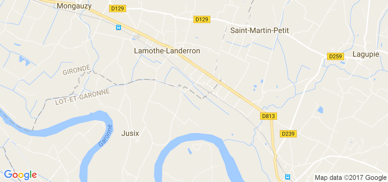 map de la ville de Lamothe-Landerron