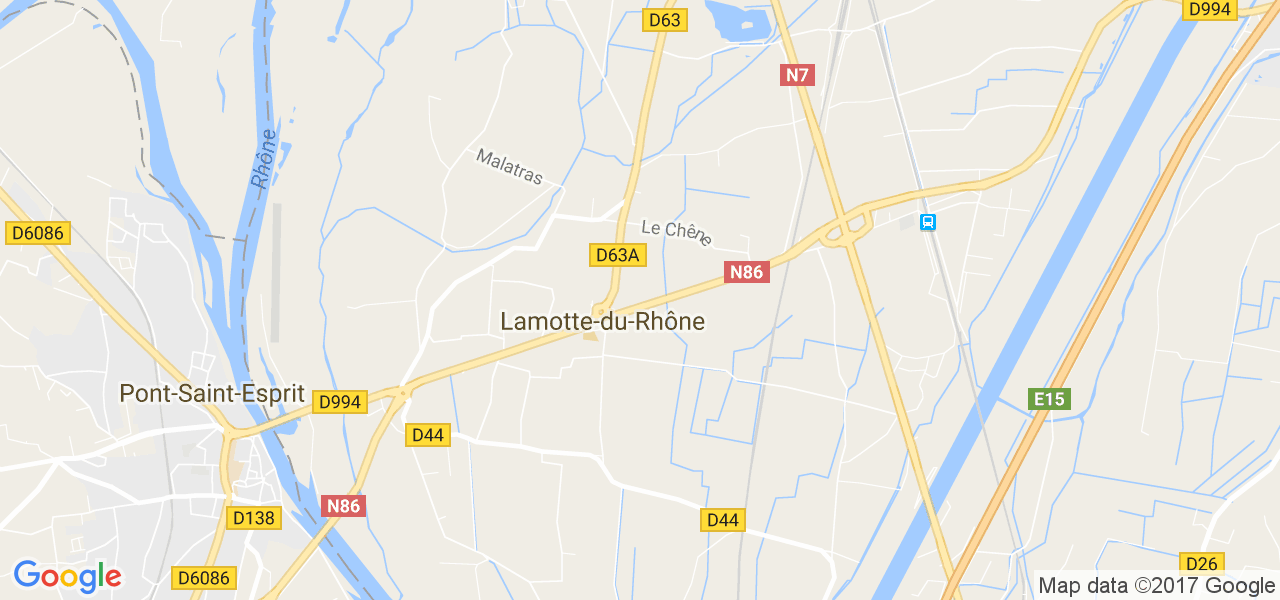 map de la ville de Lamotte-du-Rhône