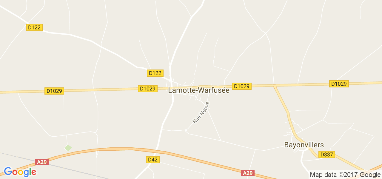 map de la ville de Lamotte-Warfusée