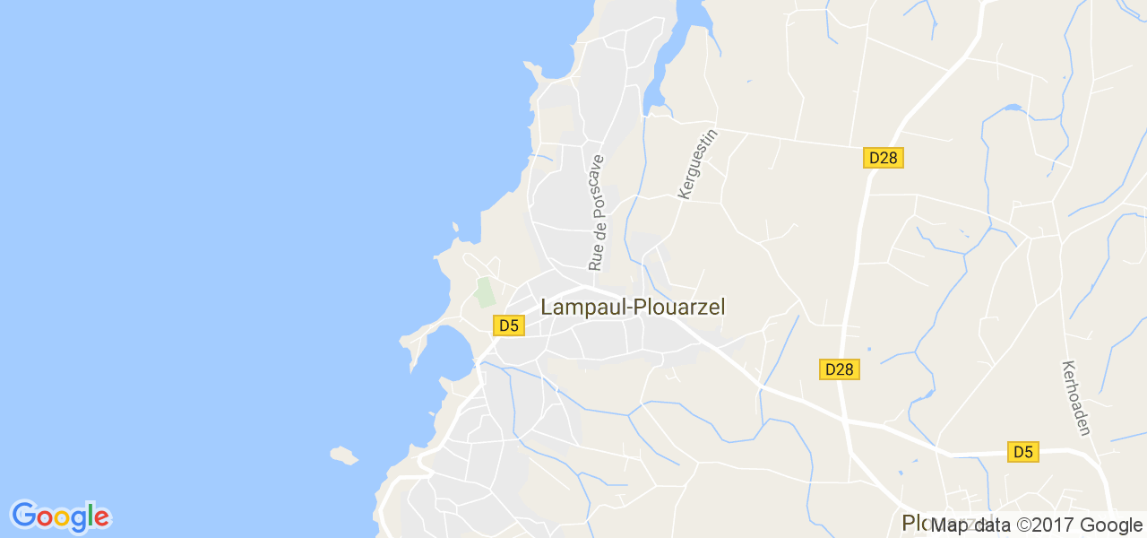 map de la ville de Lampaul-Plouarzel