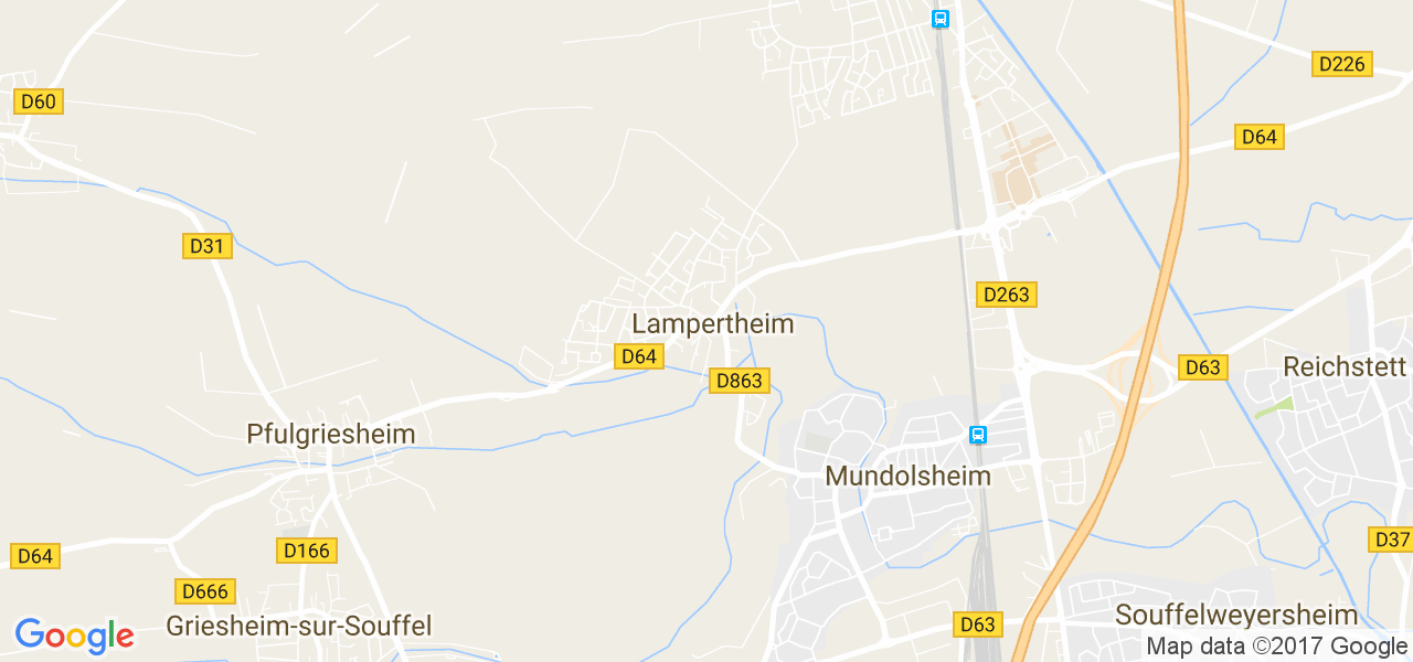 map de la ville de Lampertheim