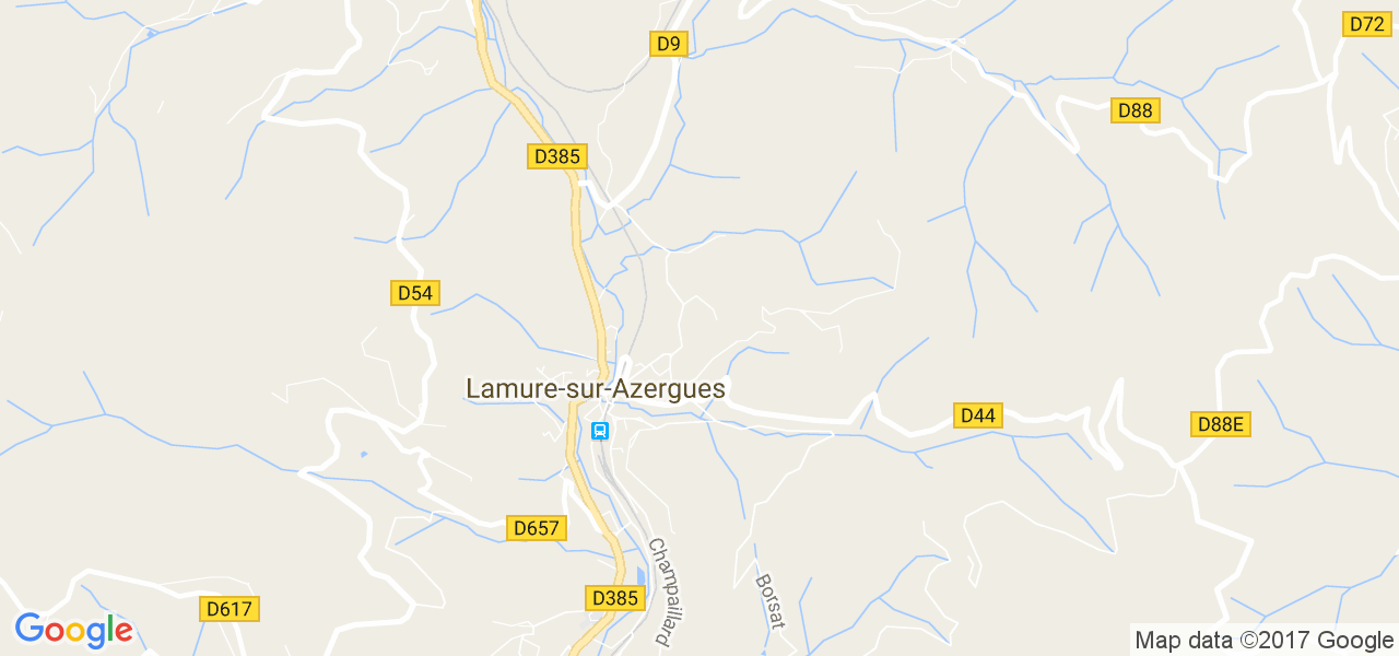 map de la ville de Lamure-sur-Azergues