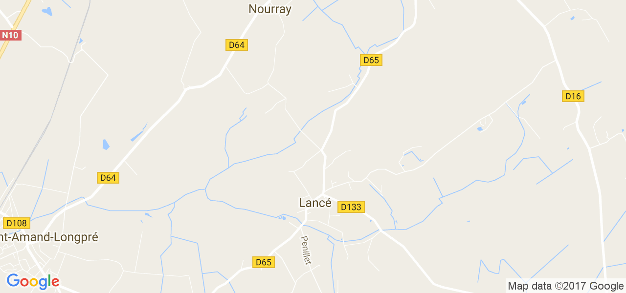 map de la ville de Lancé