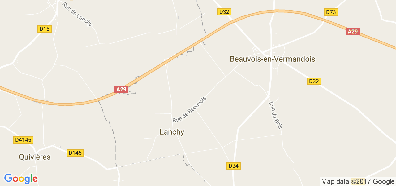 map de la ville de Lanchy