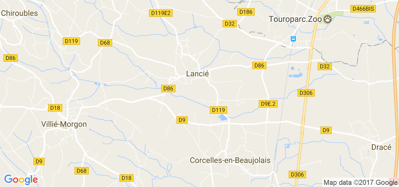 map de la ville de Lancié