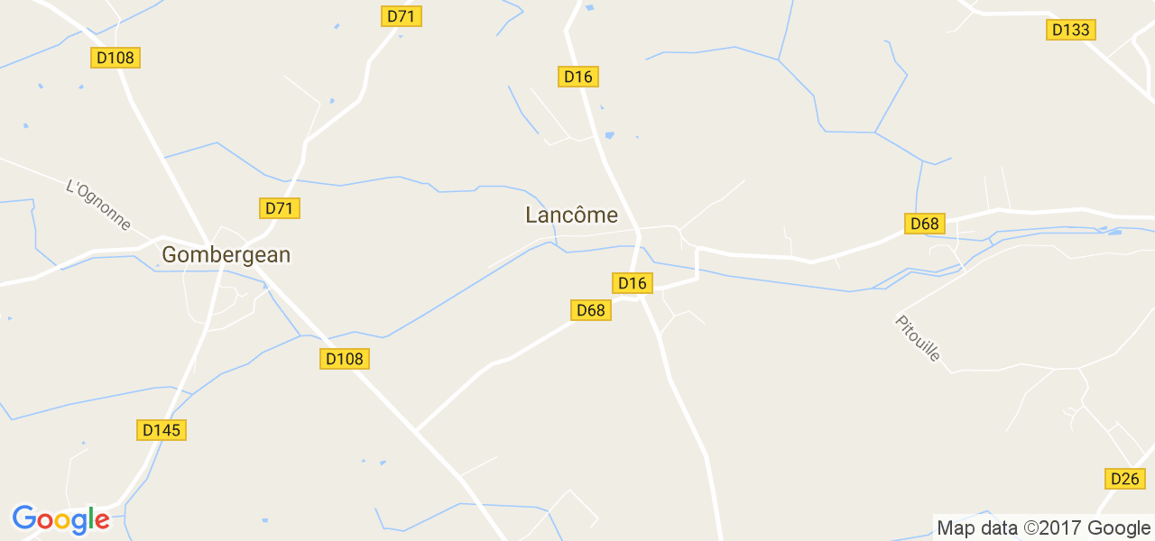 map de la ville de Lancôme