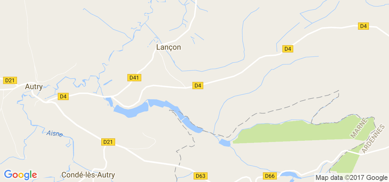 map de la ville de Lançon