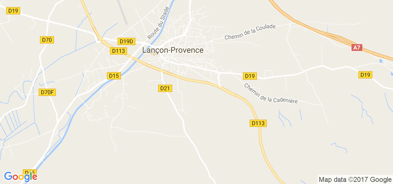 map de la ville de Lançon-Provence