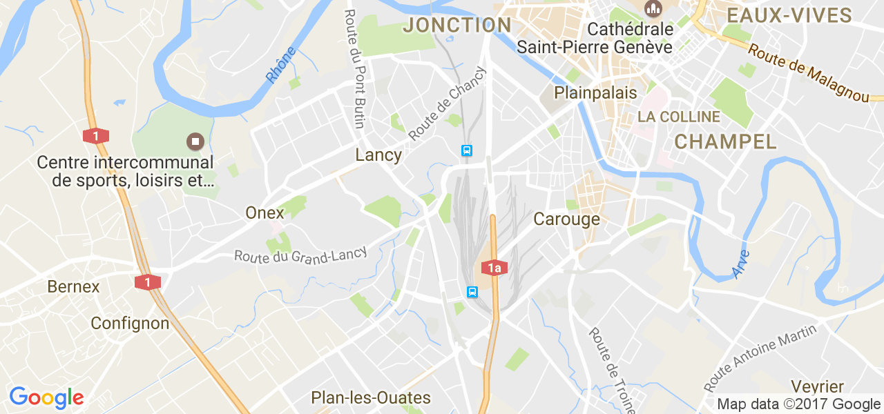 map de la ville de Lancy