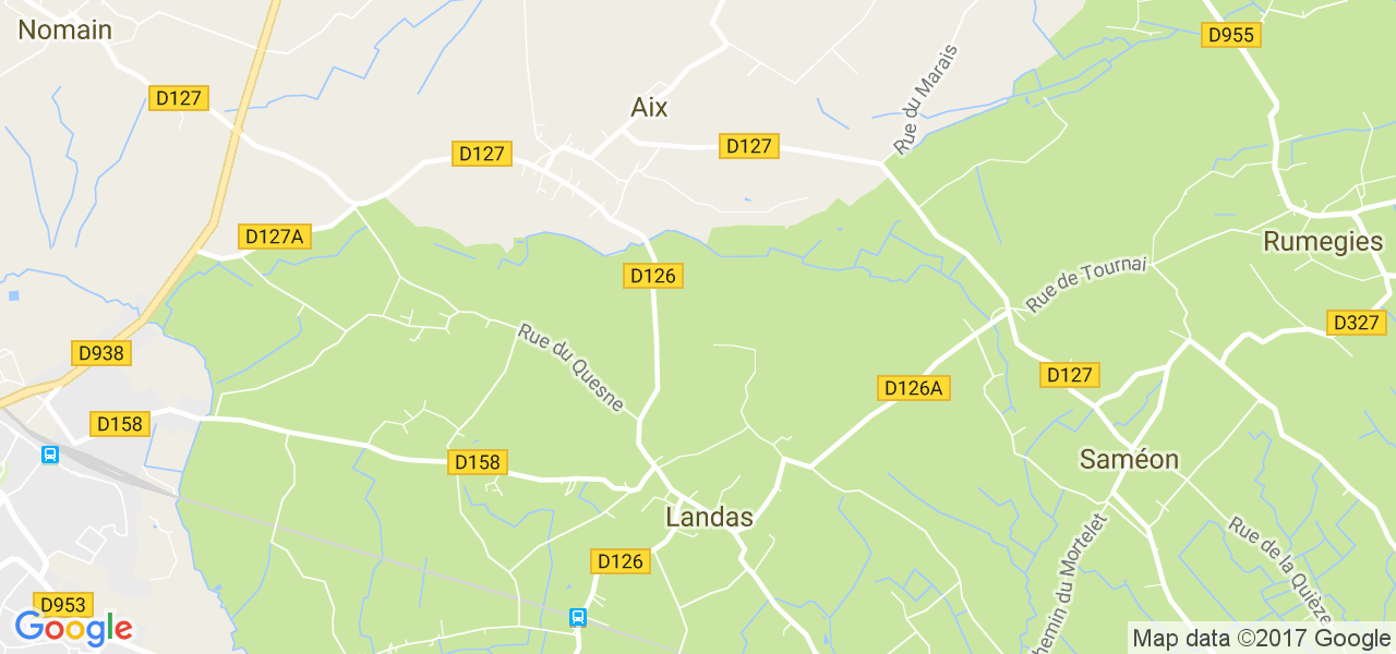 map de la ville de Landas