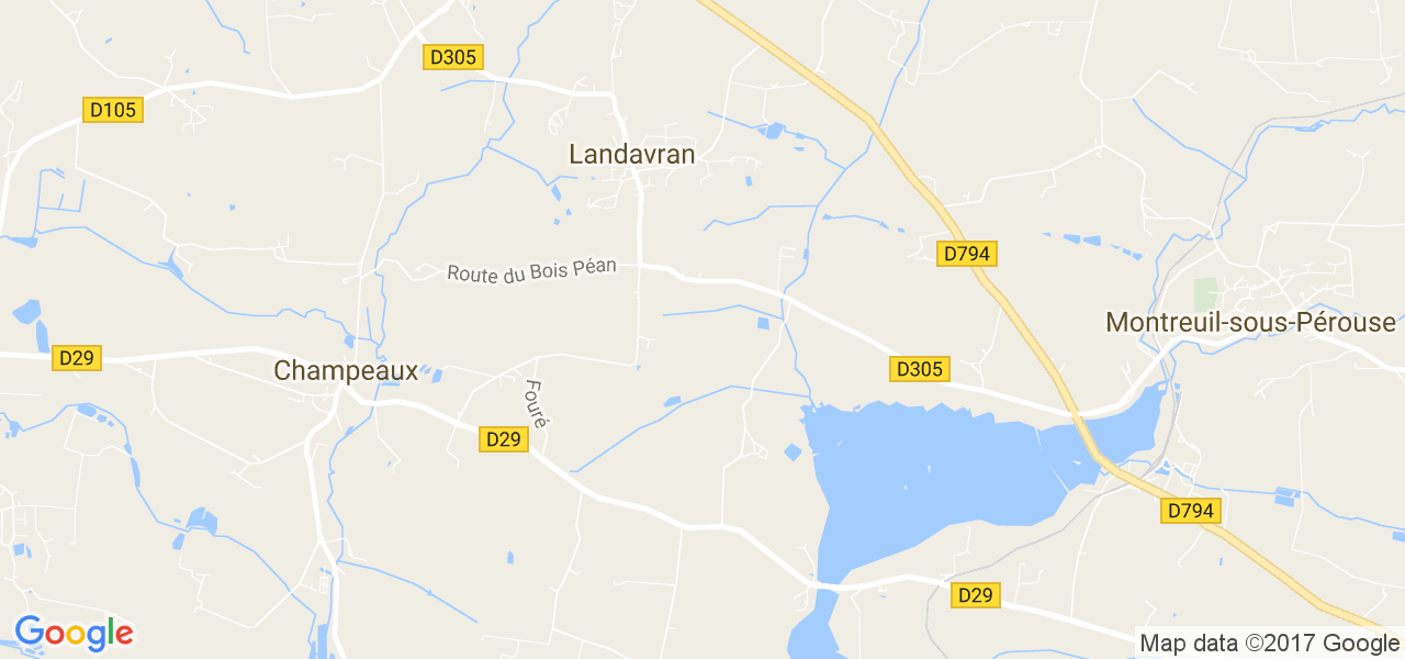 map de la ville de Landavran