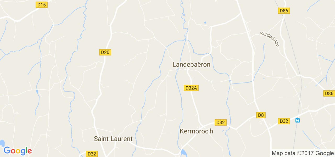 map de la ville de Landebaëron