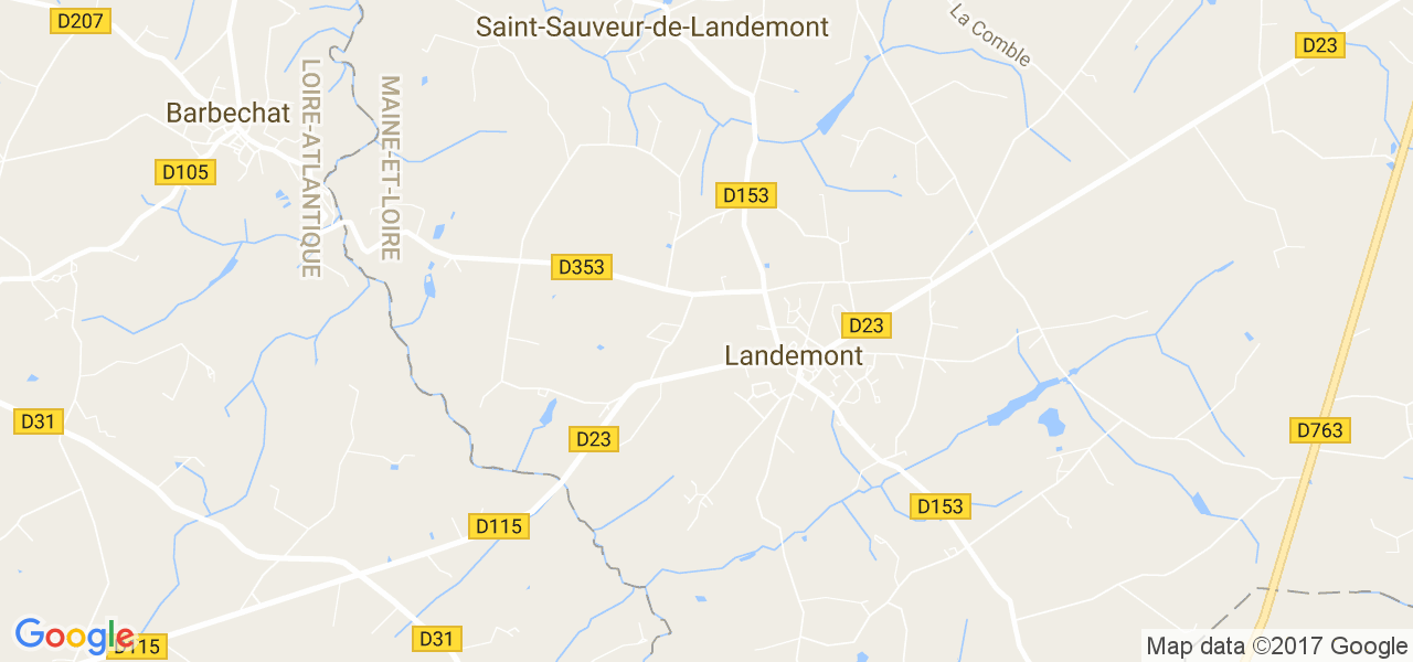 map de la ville de Landemont