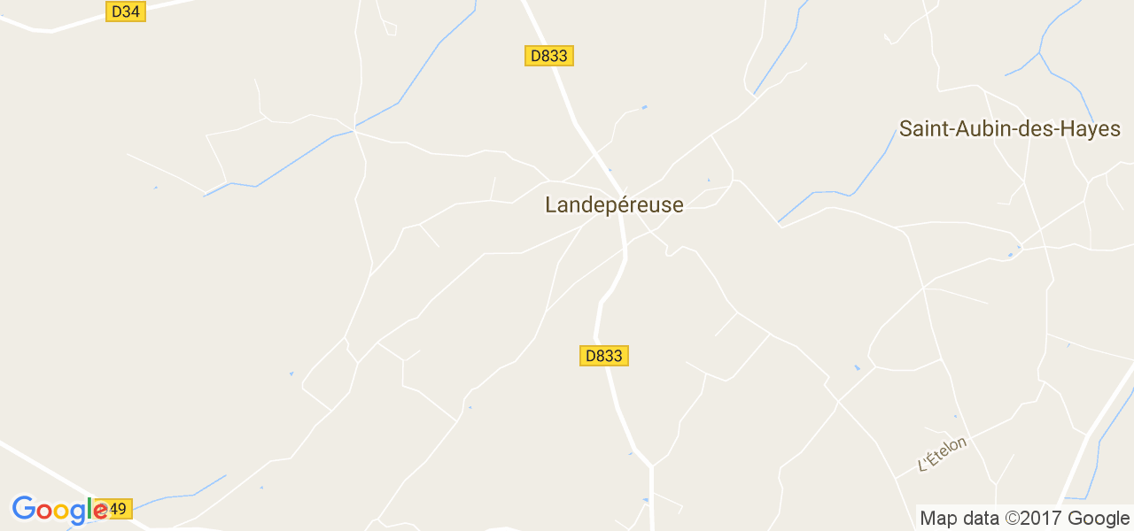 map de la ville de Landepéreuse