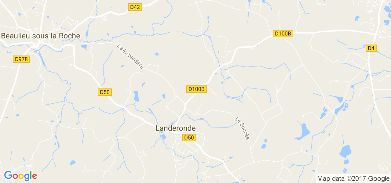 map de la ville de Landeronde