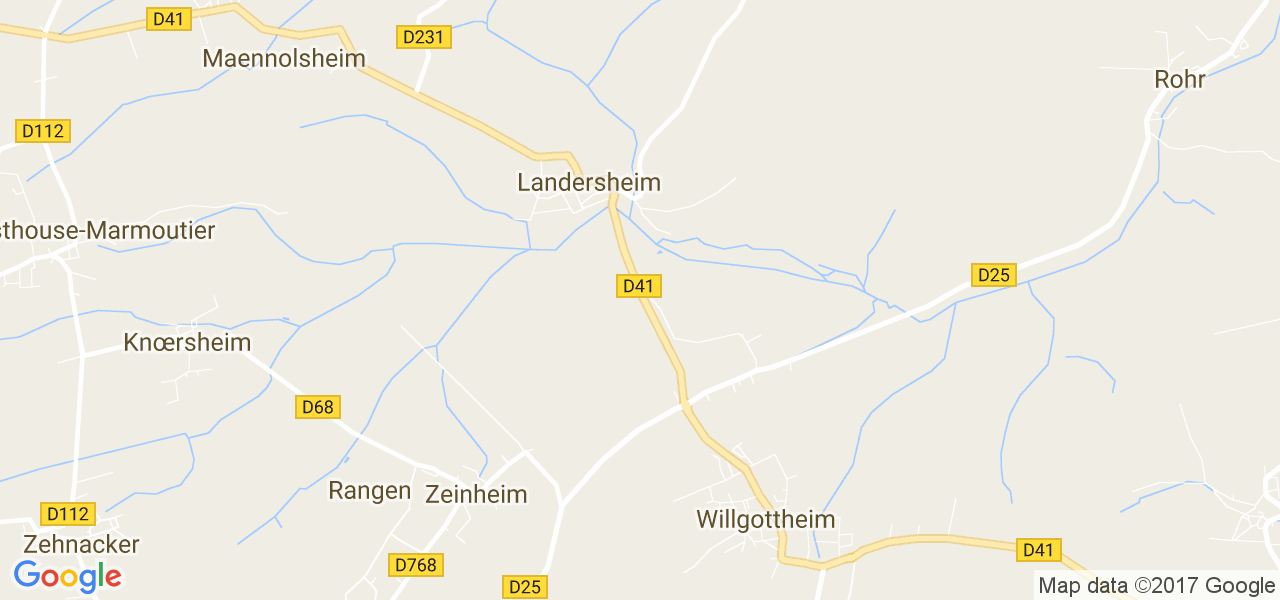 map de la ville de Landersheim