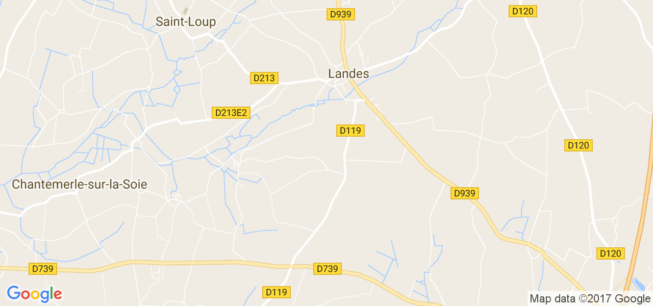 map de la ville de Landes