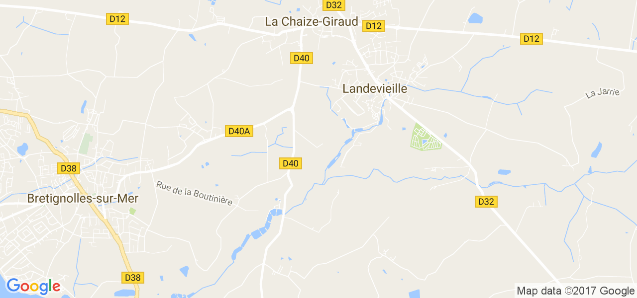 map de la ville de Landevieille