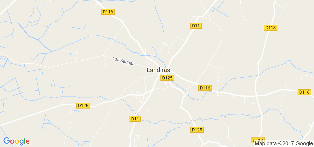 map de la ville de Landiras