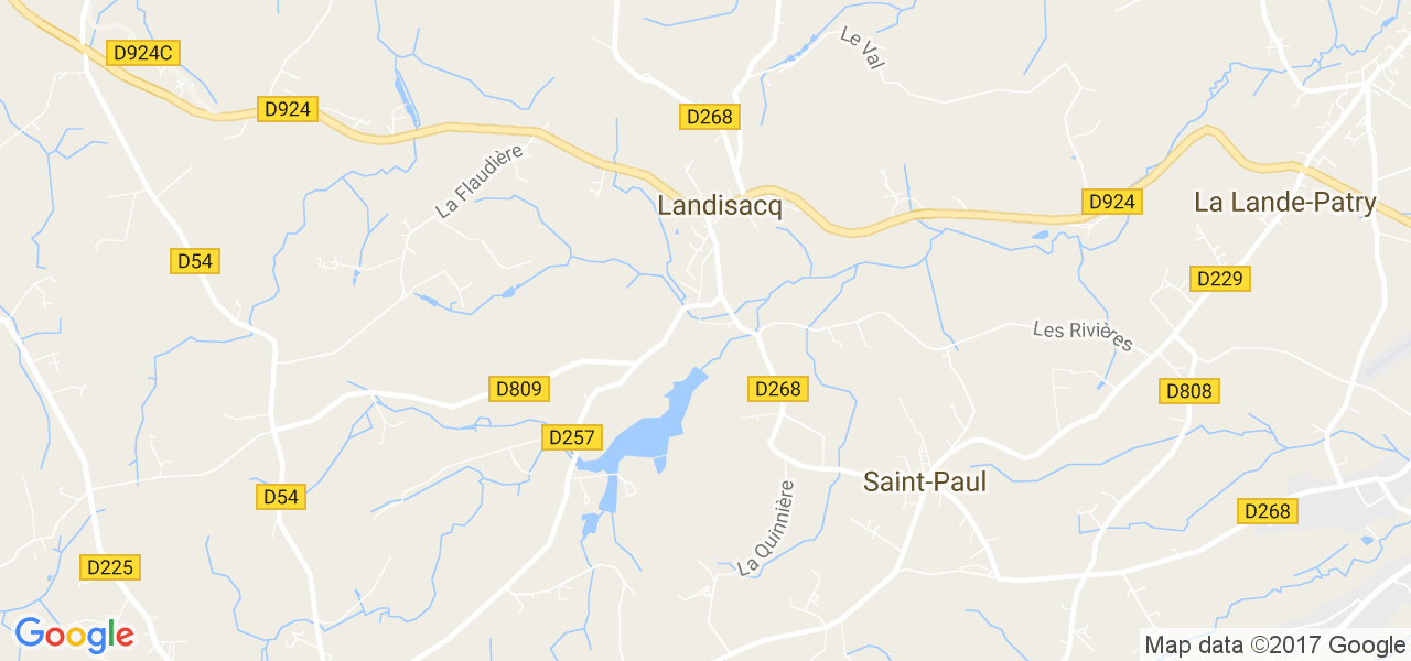 map de la ville de Landisacq