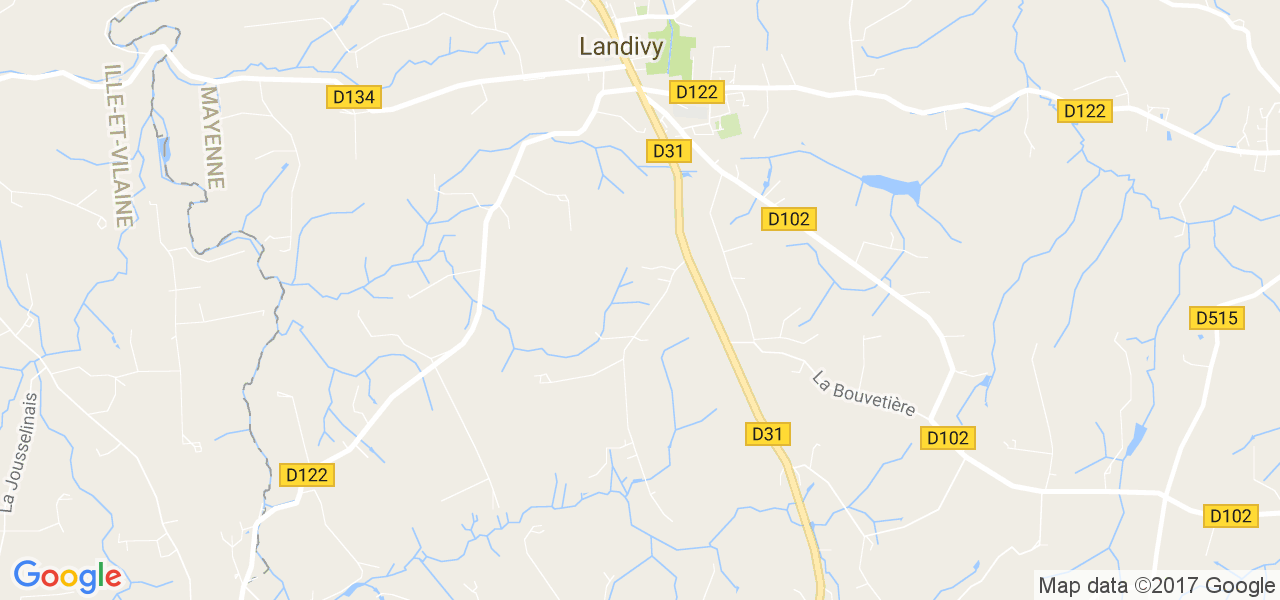 map de la ville de Landivy