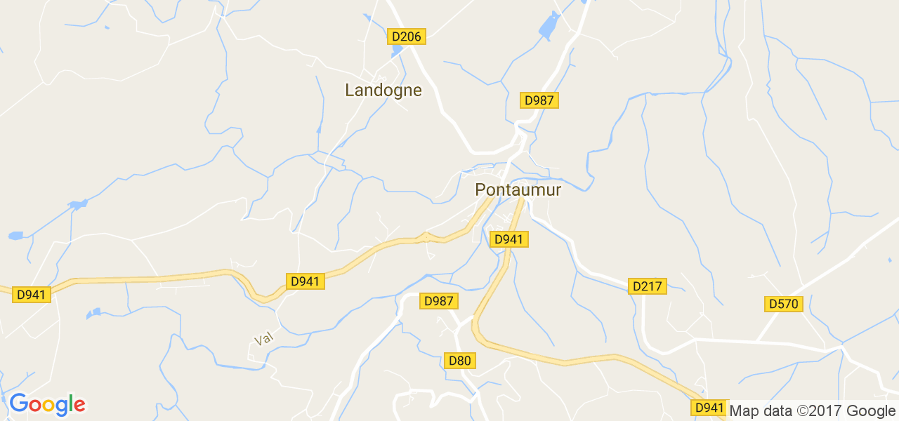 map de la ville de Landogne