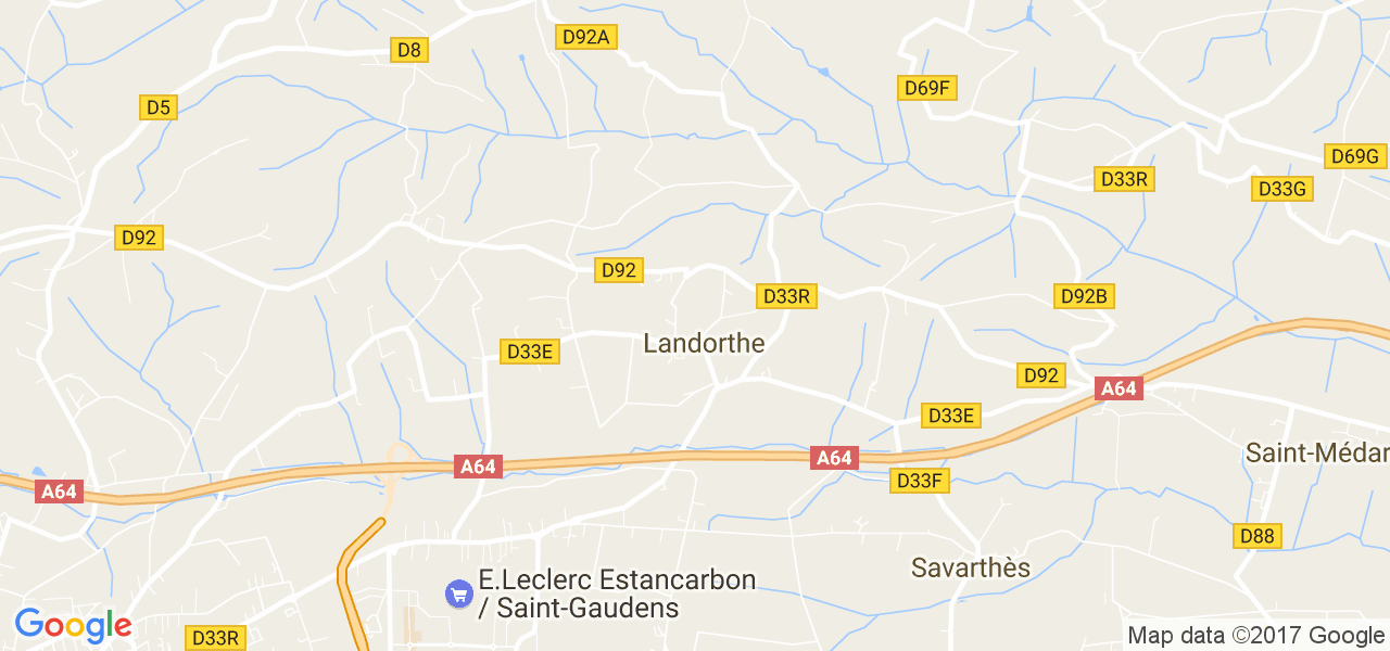 map de la ville de Landorthe