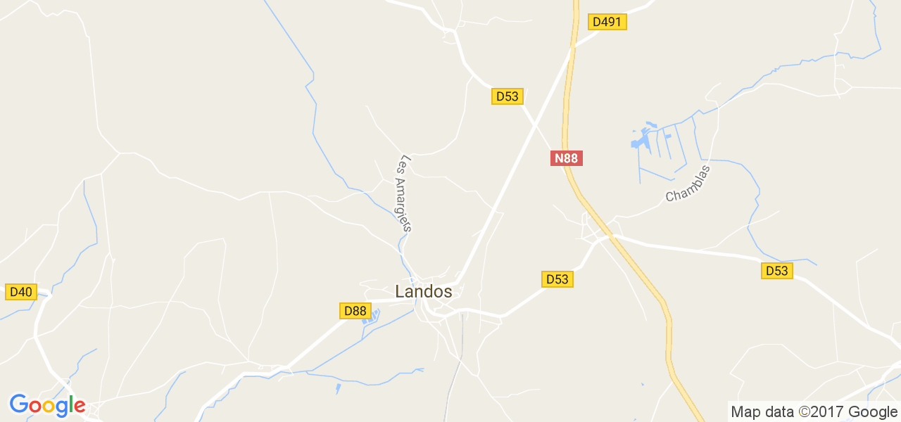 map de la ville de Landos