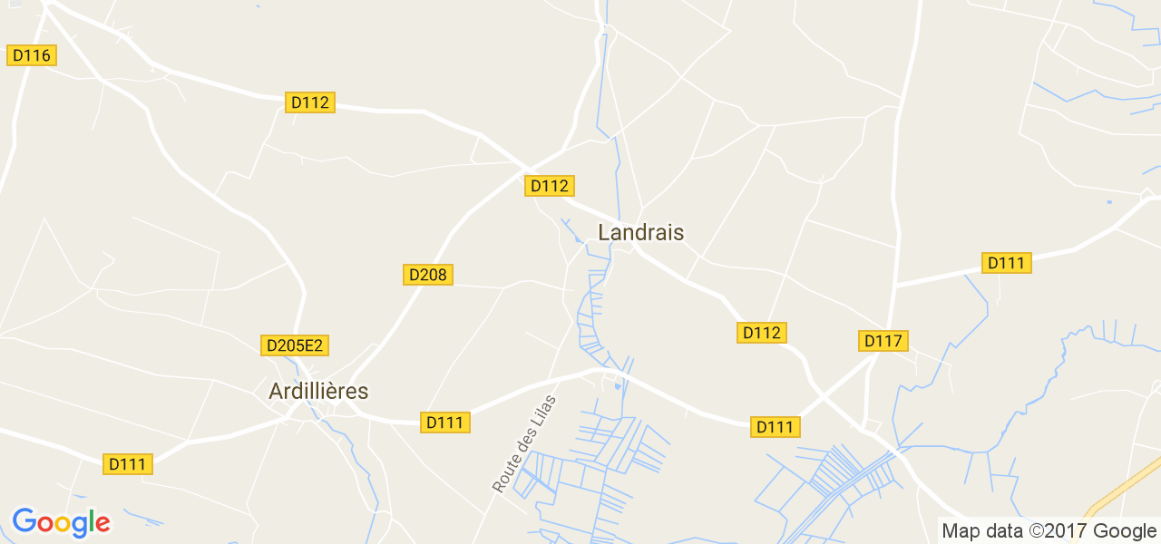 map de la ville de Landrais