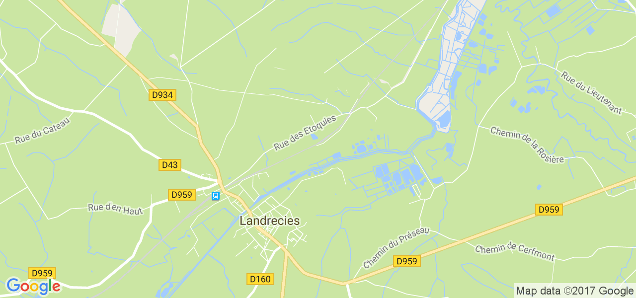 map de la ville de Landrecies