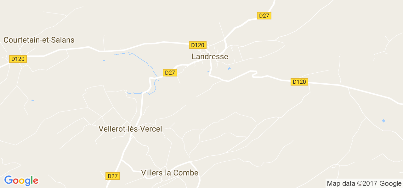 map de la ville de Landresse