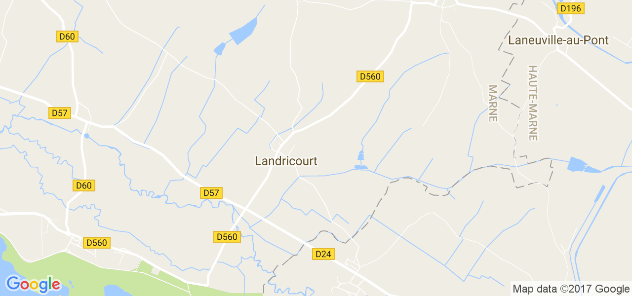 map de la ville de Landricourt