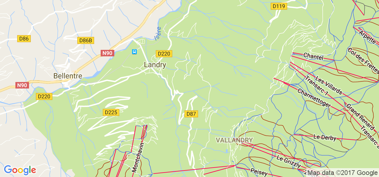 map de la ville de Landry