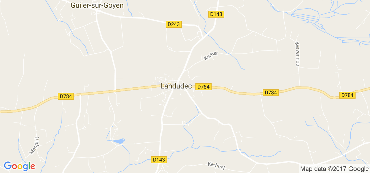 map de la ville de Landudec