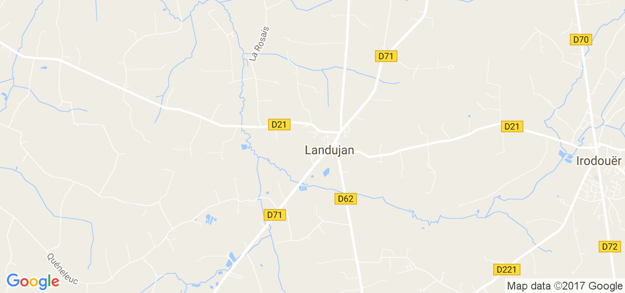 map de la ville de Landujan